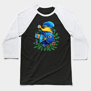 Blue Tang Christmas Baseball T-Shirt